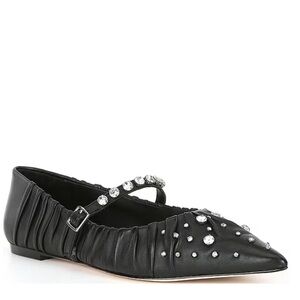 New Antonio Melani x Jennifer Sumko Lyssa Lou Leather Studded Flats Size10